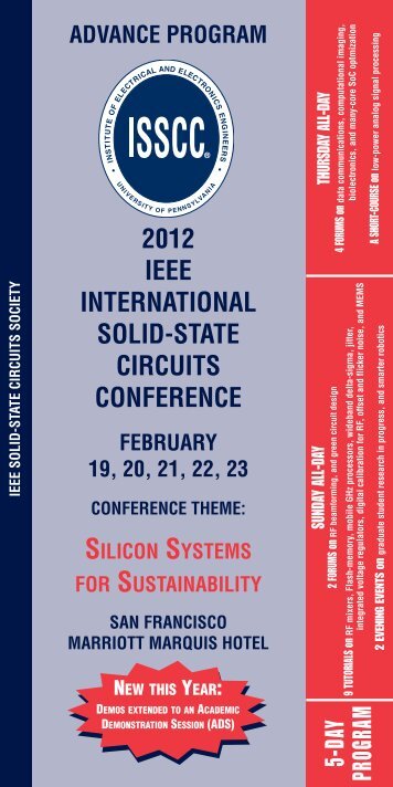 NEW THIS YEAR - International Solid-State Circuits Conference