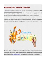 Qualities of a Website Designer