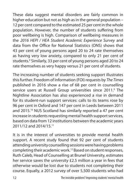 The invisible problem? Improving students’ mental health