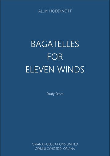 ALUN HODDINOTT - Bagatelles for Eleven Winds 