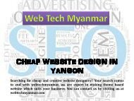 Cheap Website Design in Yangon