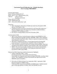 Curriculum Vitae – Nick Konidaris - Caltech Astronomy