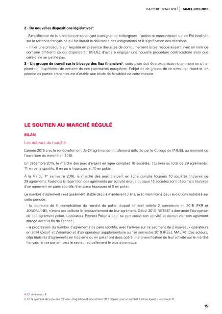 RAPPORT D’ACTIVITÉ