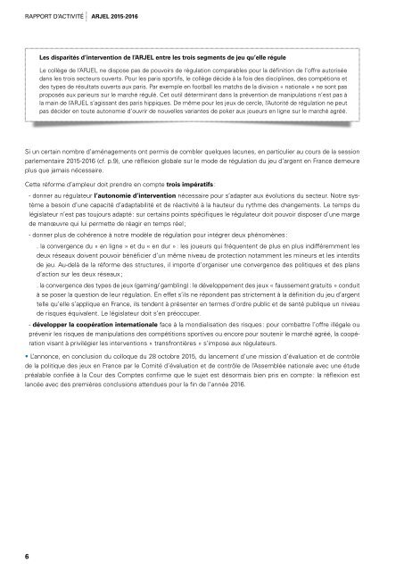 RAPPORT D’ACTIVITÉ