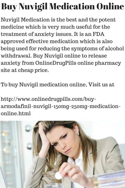 Nuvigil Medication Diminishes Anxiety Disorders