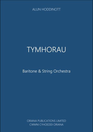 ALUN HODDINOTT - Tymhorau [Baritone & String Orchestra]