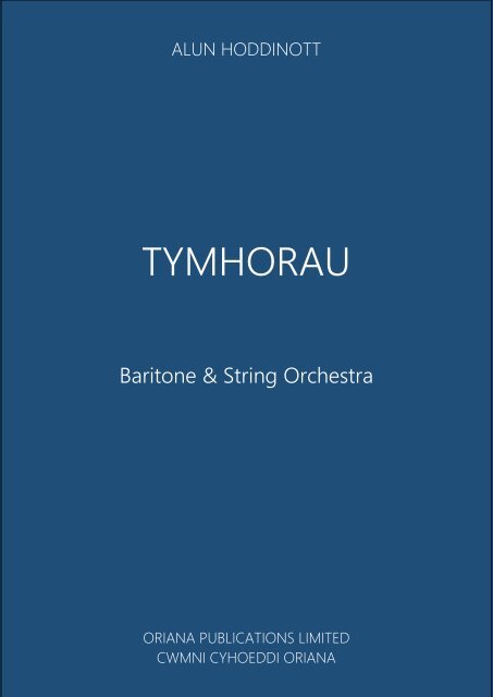 ALUN HODDINOTT - Tymhorau [Baritone & String Orchestra]