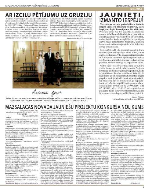 Mazsalacas novada ziņas 09.2016.