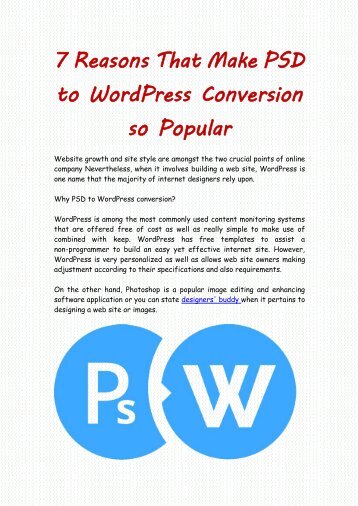 PSD to Wordpress