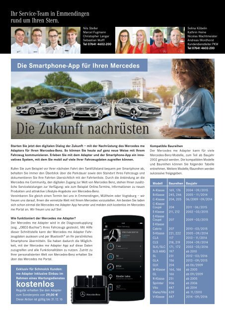 Schmolck aktuell Herbst 2016 Mercedes-Benz und smart