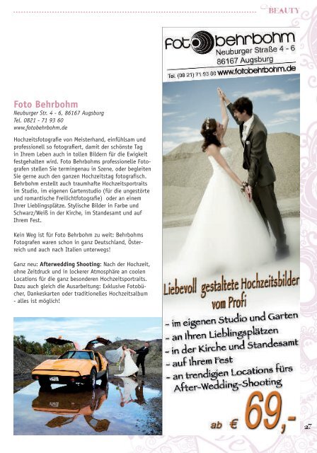 Hochzeit-Guide Augsburg 2016