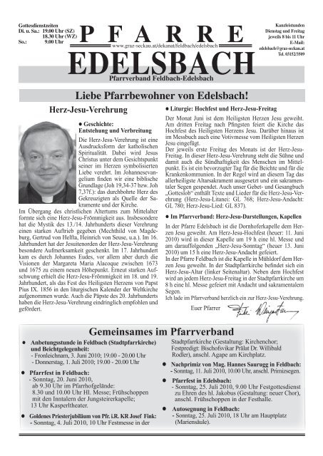 Edelsbach Pfarre 2010.indd - Gemeinde Edelsbach bei Feldbach