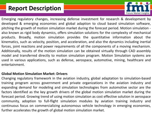 Motion Simulation Market Expected to Expand at a Steady CAGR through 2026