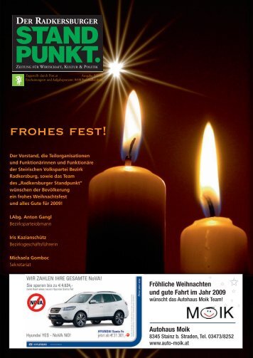 Radkersburger Standpunkt - Ausgabe 05/2008 - Steirische Volkspartei