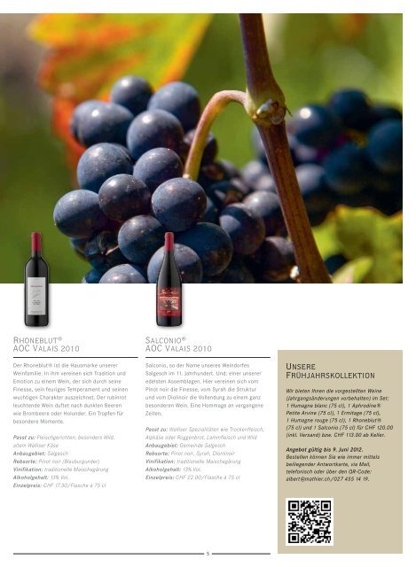 Rhoneblut Magazin Nr. 13 Frühling 2012 - Albert Mathier et Fils SA