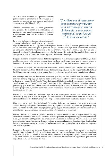 Institucionalidad de Organismos Reguladores, Fiscalizadores y Supervisores de la Actividad Empresarial - Coloquios