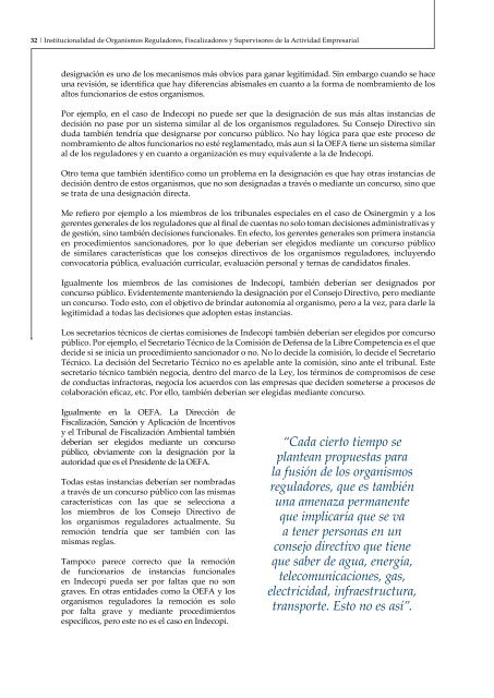 Institucionalidad de Organismos Reguladores, Fiscalizadores y Supervisores de la Actividad Empresarial - Coloquios