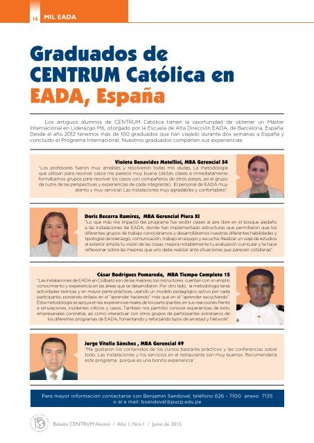 Boletín ALUMNI N° 1- junio 2015