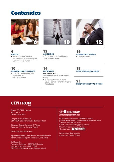 Boletín ALUMNI N° 7 - diciembre  2016