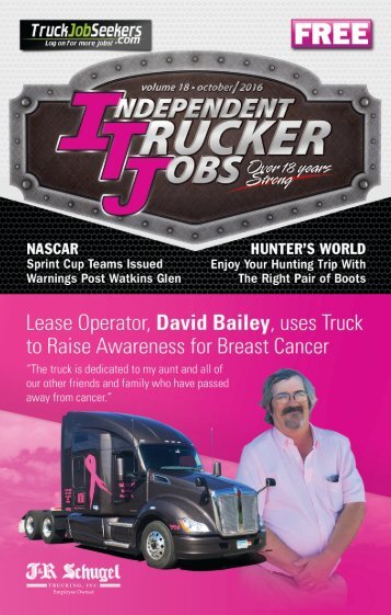Independent Trucker Jobs - October 2016