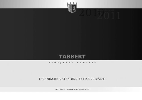 TECHNISCHE DATEN UND PREISE 2010/2011 - Tabbert