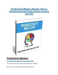 Productivity Mastery review - I was shocked! 