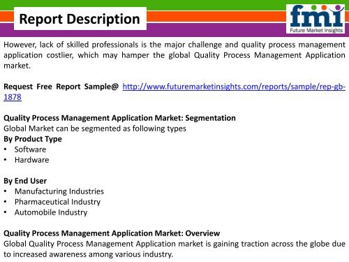 Market Intelligence Report Quality Process Management Application, 2016-2026