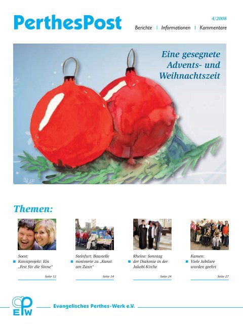 Perthespost 4 2008 Evangelisches Perthes Werk Ev