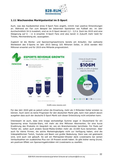 Whitepaper E-Sport Fakten 2016-2020 - Was Sie beim E-Sport Sponsoring wissen sollten!