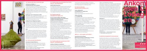 Flyer zur Erstemesterbegrüßung an der HBK Braunschweig