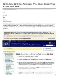 healthfreedoms.org-CDC Admits 98 Million Americans Were Given Cancer Virus Via The Polio Shot