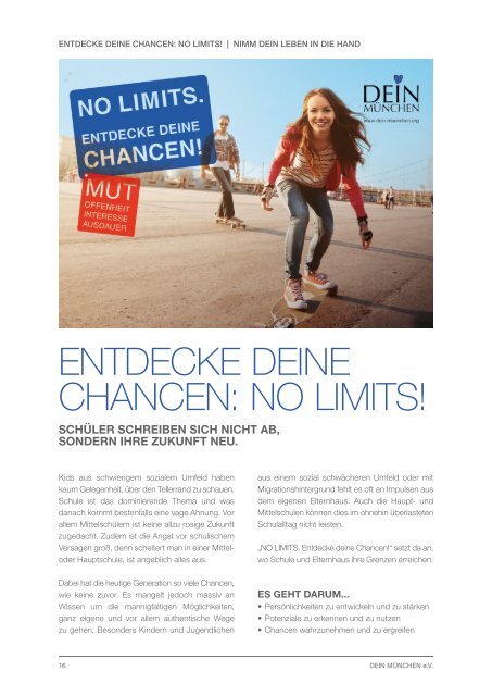 DEIN MÜNCHEN _ NO LIMITS! Magazin 01