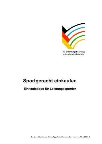 Sportgerecht einkaufen