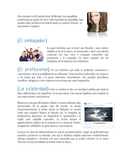 Revista digital, influencers y mailing SR.