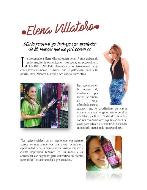 Revista digital, influencers y mailing SR.