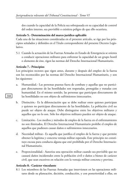 JURISPRUDENCIA RELEVANTE DEL TRIBUNAL CONSTITUCIONAL