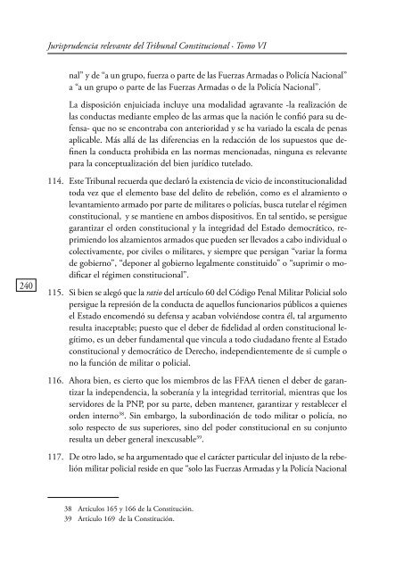 JURISPRUDENCIA RELEVANTE DEL TRIBUNAL CONSTITUCIONAL