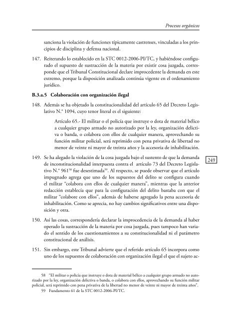 JURISPRUDENCIA RELEVANTE DEL TRIBUNAL CONSTITUCIONAL