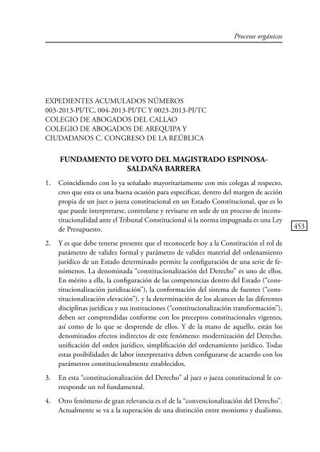 JURISPRUDENCIA RELEVANTE DEL TRIBUNAL CONSTITUCIONAL