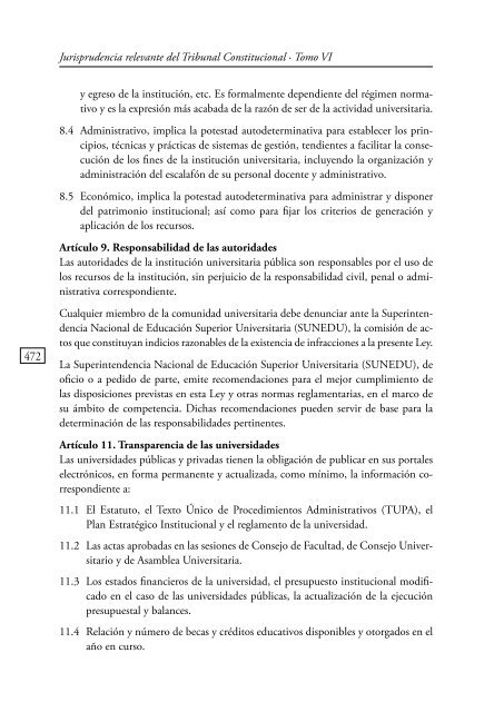 JURISPRUDENCIA RELEVANTE DEL TRIBUNAL CONSTITUCIONAL