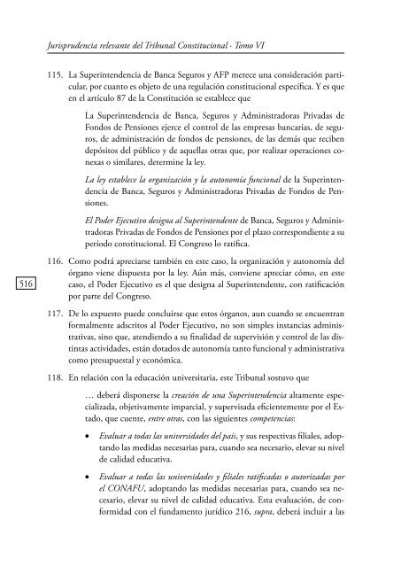 JURISPRUDENCIA RELEVANTE DEL TRIBUNAL CONSTITUCIONAL