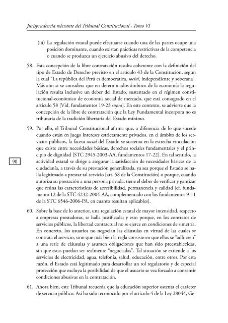 JURISPRUDENCIA RELEVANTE DEL TRIBUNAL CONSTITUCIONAL