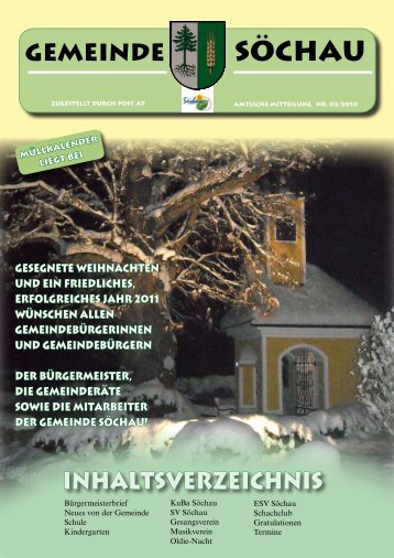 Gemeindezeitung Dezember 2010 (4,26 MB) - Söchau