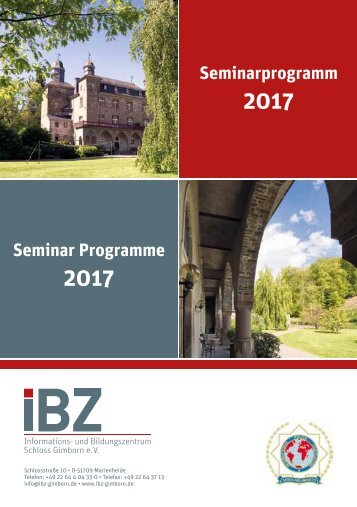 IBZ Seminarbroschüre DIN A5 2017