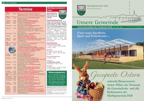 Unsere Gemeinde Marktgemeinde Dobl