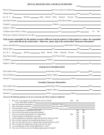 new patient registration form