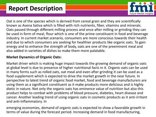 Organic Oats Market