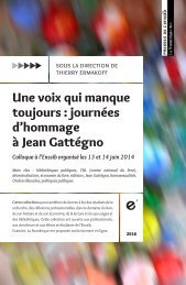 Une voix qui manque toujours  journées d’hommage à Jean Gattégno