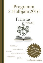 Verlagsprogramm 2HJ 2016 Franzius Verlag