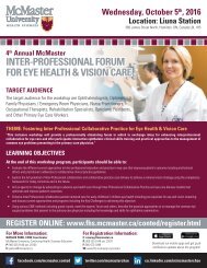INTER-PROFESSIONAL FORUM FOR EYE HEALTH & VISION CARE